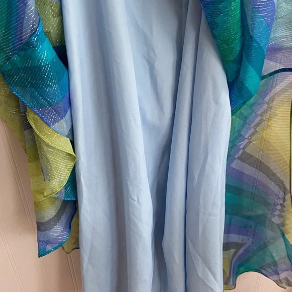 BCBG MaxAzria Blue Green Halter Maxi Dress - Picture 5 of 8